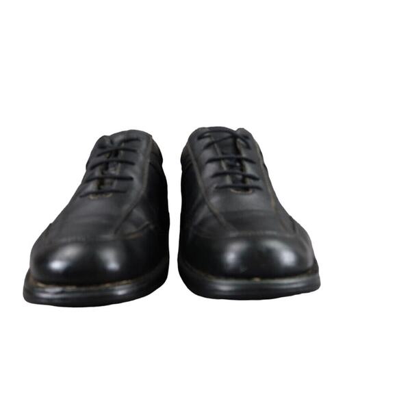 Johnston & Murphy Shoes Men 10 Oxford Leather Shuler Athletic Black Comfort Work - Picture 3 of 16